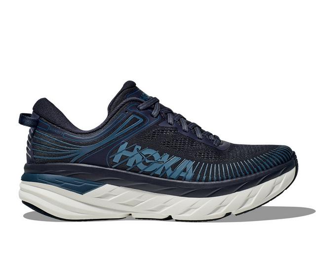 Men's Hoka Bondi 7 Running Shoes in Outerspace color