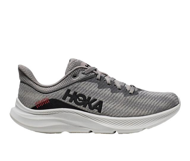 Men's Hoka One One Solimar Running Shoes in GREY/BLACK color