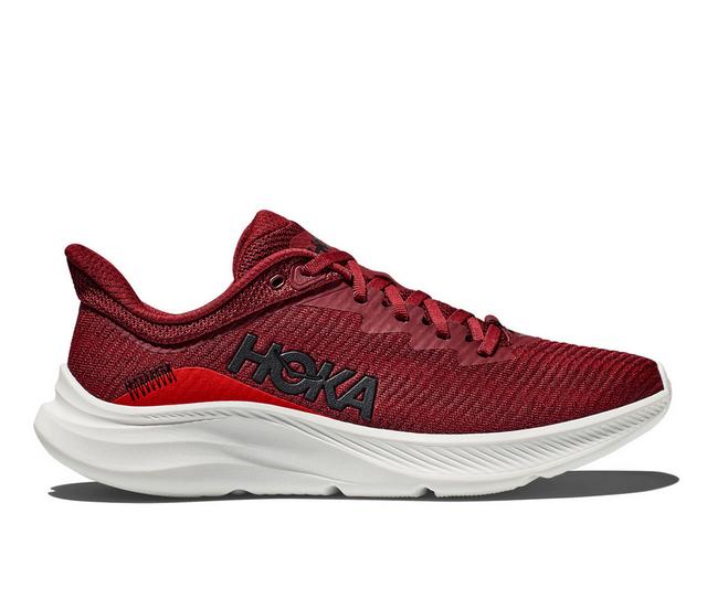 Men's Hoka One One Solimar Running Shoes in RED color