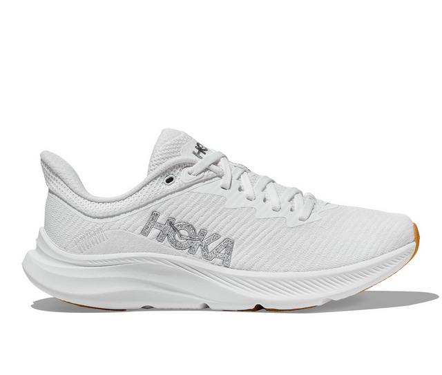 Men's Hoka One One Solimar Running Shoes in White/Gum color