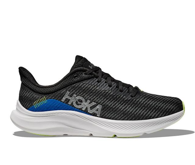 Men's Hoka One One Solimar Running Shoes in Black/Lettuce color