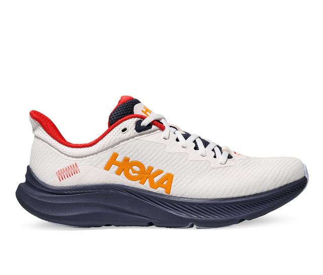 Men's Hoka Solimar Running Shoes in White/Nautical color