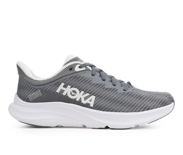 Men's Hoka Solimar Running Shoes in Grey/White color