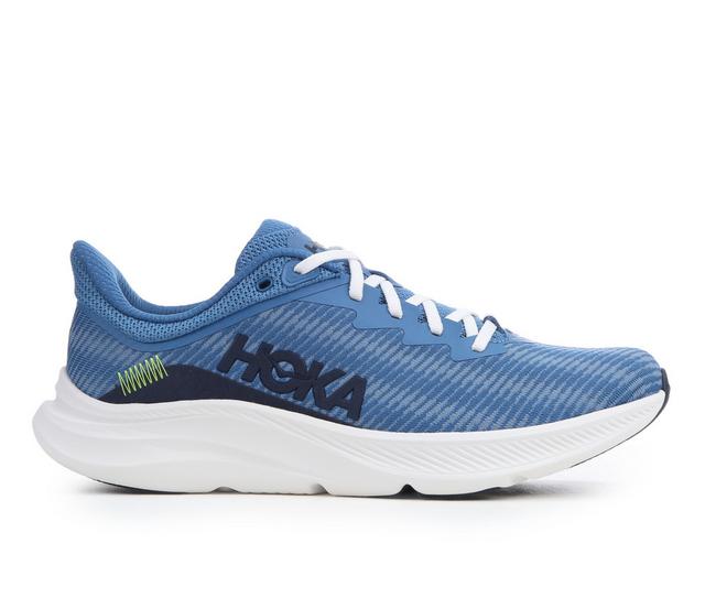 Men's Hoka Solimar Running Shoes in Foggy Night/Wht color