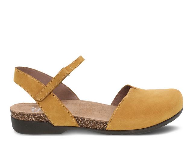 Women's Dansko Rowan Clogs in Mustard color