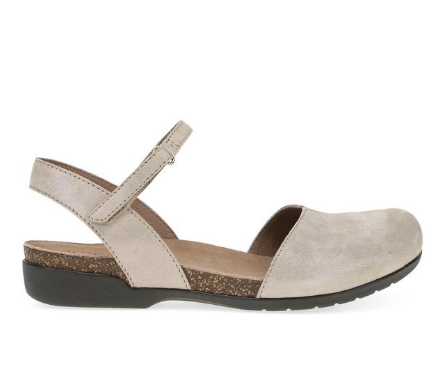 Women's Dansko Rowan Clogs in Beige Sparkle color