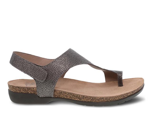 Women's Dansko Reece Sandals in Pewter Metallic color