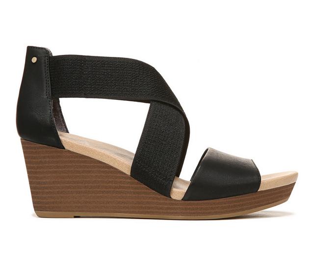 Women's Dr. Scholls Barton Wedge Sandals in Black color