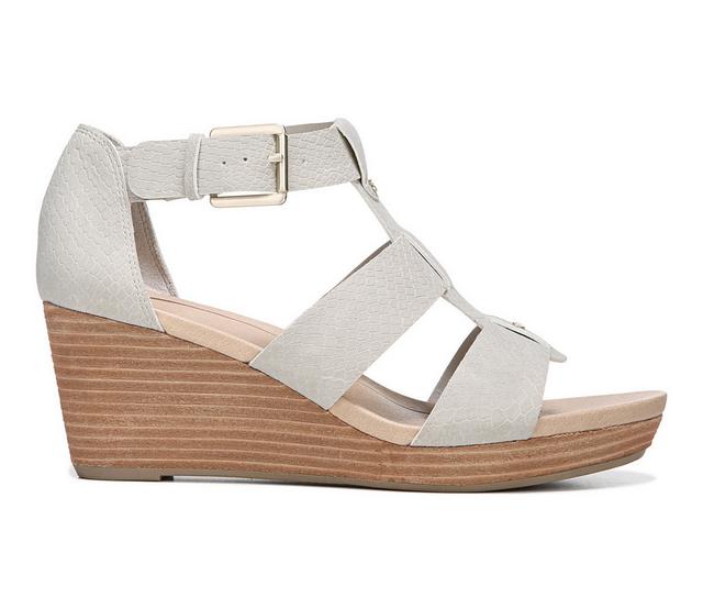 Women's Dr. Scholls Barton Wedge Sandals in Grey Snake color