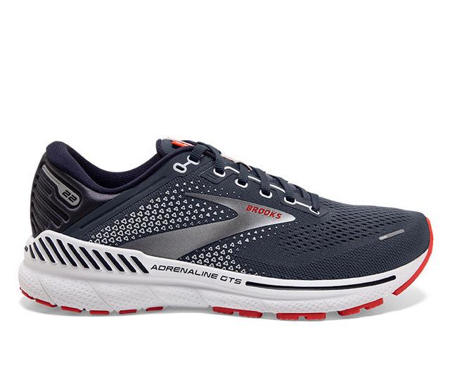 Men's Brooks Adrenaline GTS 22 Running Shoes in Navy/India color