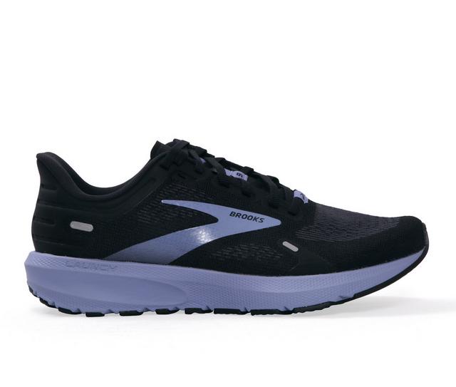 Women's Brooks Launch 9 Wide-WA Running Shoes in Black/Ebony color