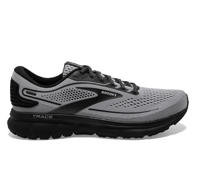 Men's Brooks Trace 2 Running Shoes in Alloy/Black color
