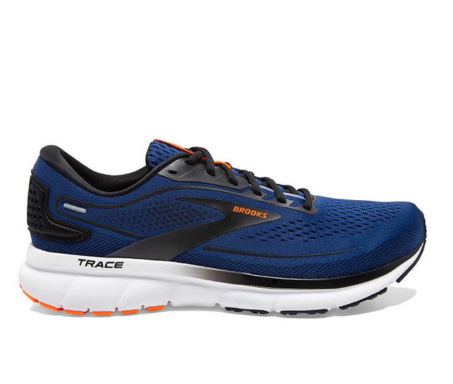 Men's Brooks Trace 2 Running Shoes in Blue/Blk/Wht color
