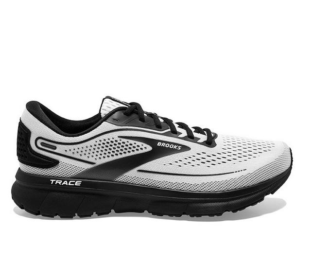 Men's Brooks Trace 2 Running Shoes in White/Black color