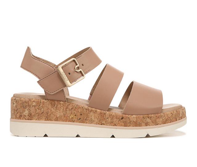 Women's Dr. Scholls Once Twice Espadrille Platform Sandals in Tawny Brown color