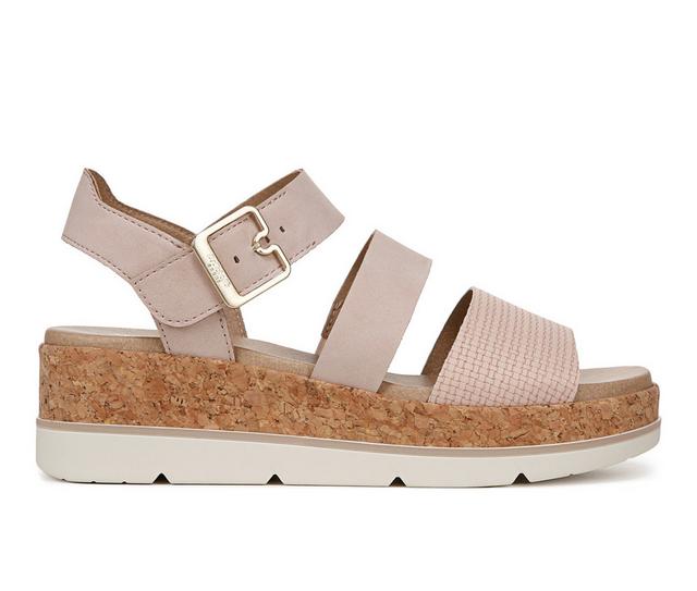 Women's Dr. Scholls Once Twice Espadrille Platform Sandals in Petal Pink color