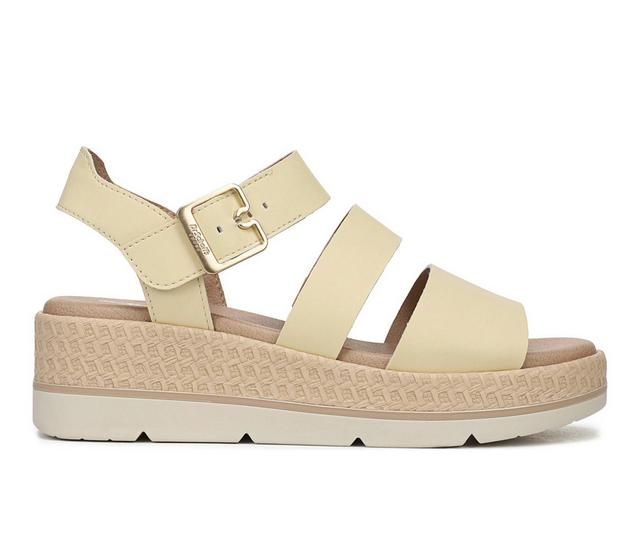 Women's Dr. Scholls Once Twice Espadrille Platform Sandals in Butter Yellow color