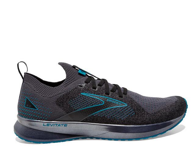 Men's Brooks Levitate Stealthf Running Shoes in Black/Ebony color