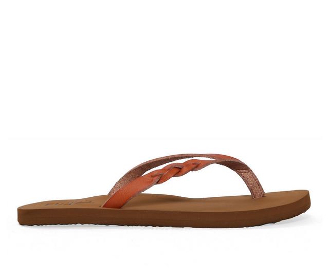 Women's Flojos Serenity Flip-Flops in Tan color