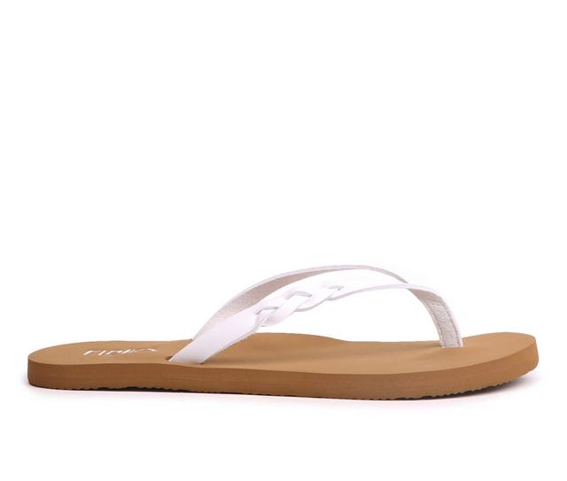 Women's Flojos Serenity Flip-Flops in White color