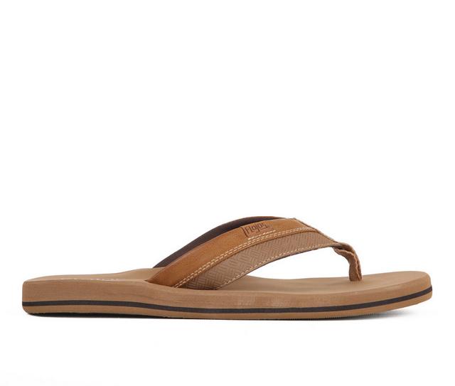 Men's Flojos Ryan Flip-Flops in Tan color