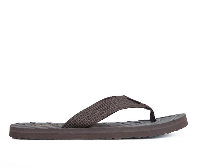 Men's Flojos Liam Flip-Flops in Brown color