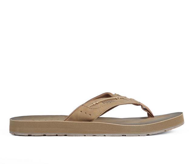 Men's Flojos Trio Flip-Flops in Tan color