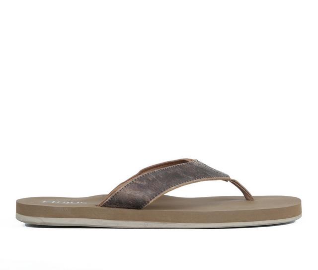 Men's Flojos Cole Flip-Flops in Tan color