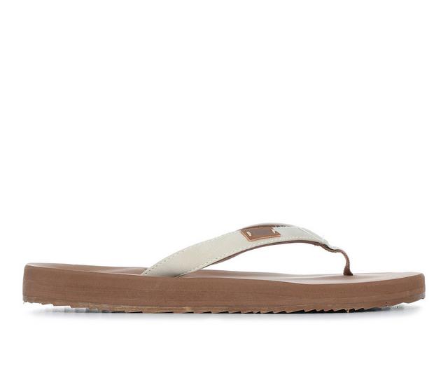 Women's Flojos Billie Flip-Flops in Off White/Brown color