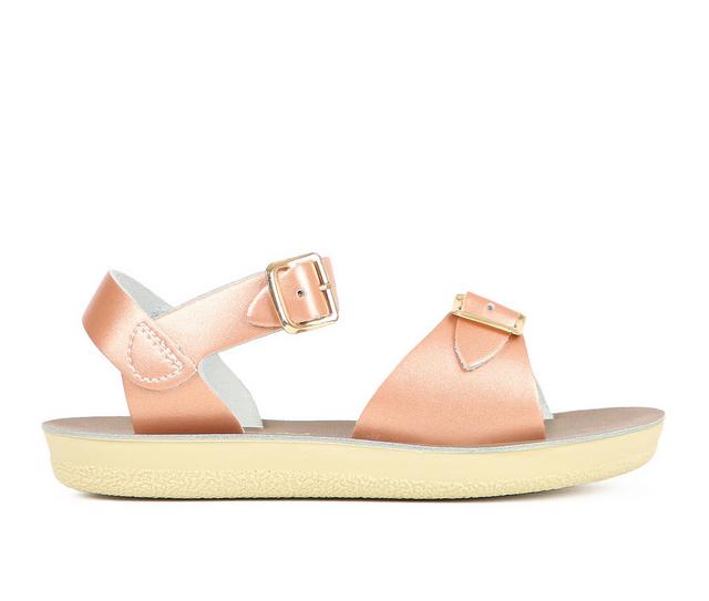 Girls' SUN-SAN Toddler & Little Kid Surfer Sandals in Rose Gold color