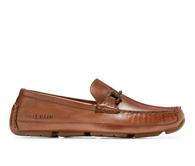 Men's Cole Haan Wyatt Bit Driver Slip-On Shoes in British Tan color