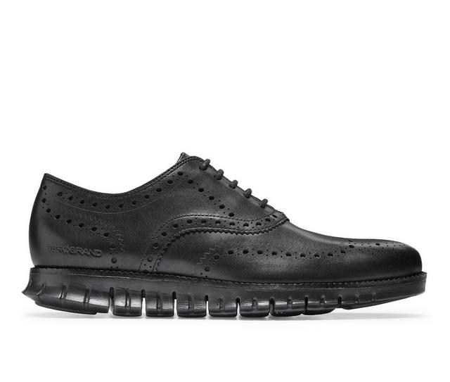 Men's Cole Haan Original Wingtip Oxford Dress Shoes in Black/Black color