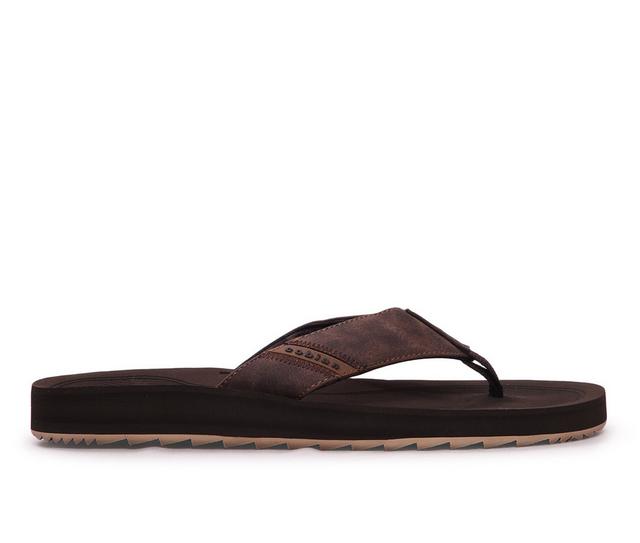 Men's Cobian ARV2 Trek Flip-Flops in Chocolate color