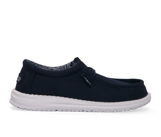 Boys' HEYDUDE Little Kid & Big Kid Wally Casual Shoes in Navy color