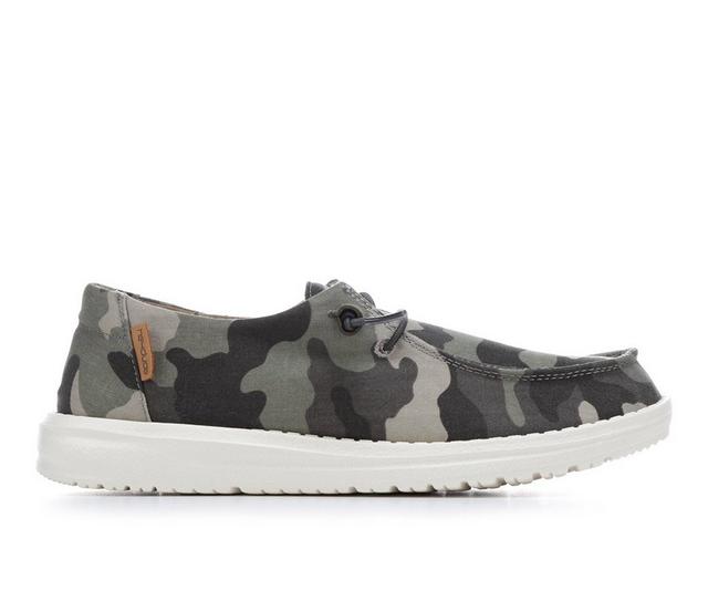 Women's HEYDUDE Wendy Camo Casual Shoes in Camo color