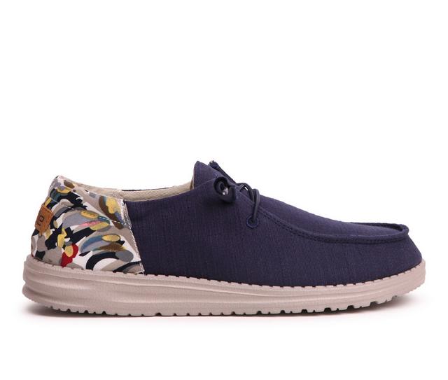 Women's HEYDUDE Wendy Funk Casual Shoes in Fab Navy color