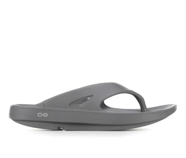Adults' Oofos Ooriginal Thong Sandals in SLATE color