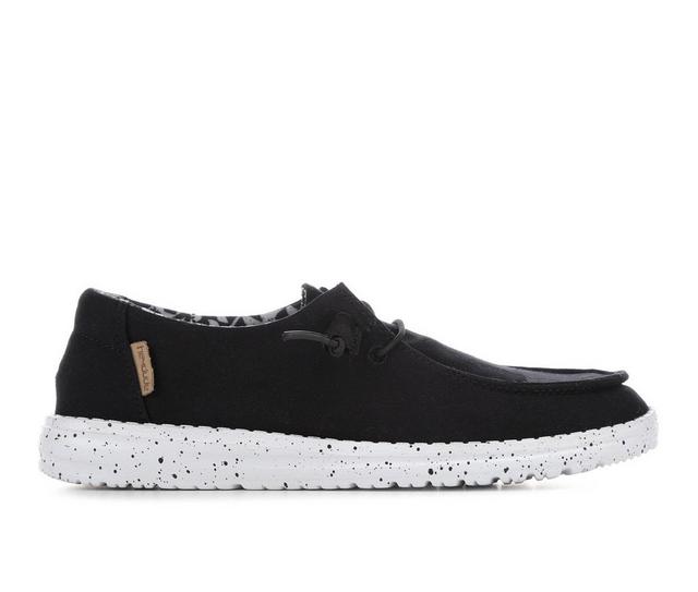 Women's HEYDUDE Wendy Black Odyssey Casual Shoes in Black color