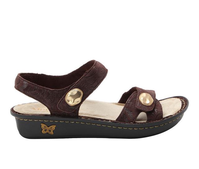 Women's ALEGRIA Vienna Sandals in Swirling Brown color