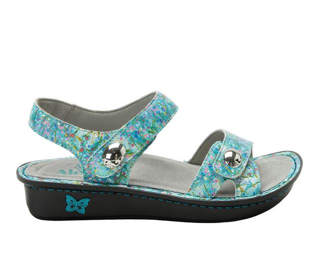 Women's ALEGRIA Vienna Sandals in Aqua Flora color