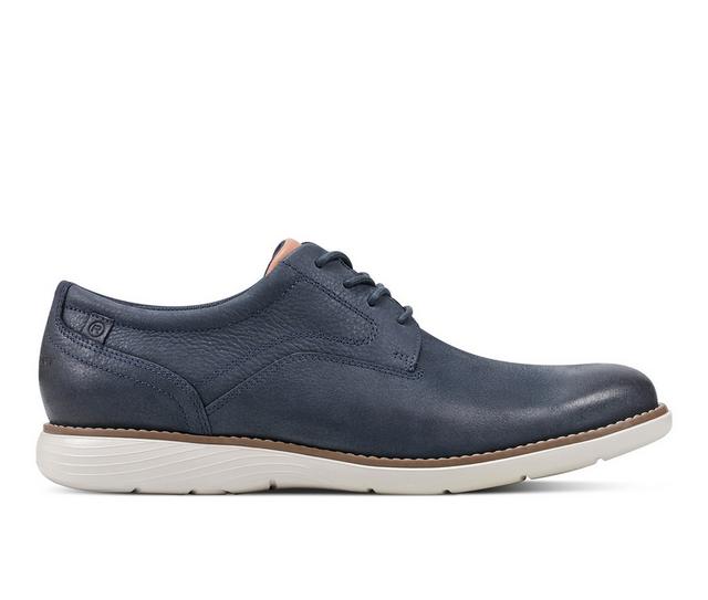 Men's Rockport Garett Plain Toe Dress Shoes in Dark Blue color