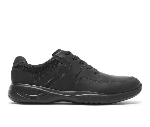 Men's Rockport Metro Path Blucher Casual Dress Shoes in Black Lea color