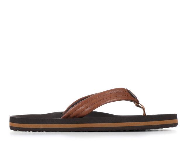 Boys' Reef Little Kid & Big Kid Ahi Flip-Flops in Brown color