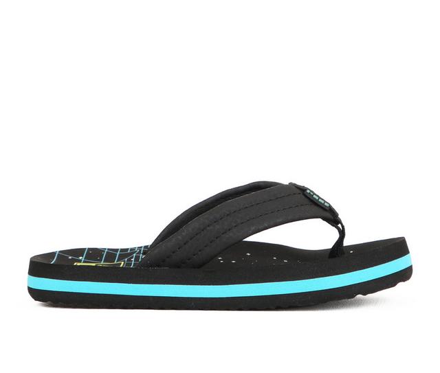 Boys' Reef Little Kid & Big Kid Ahi Flip-Flops in Sharkade color