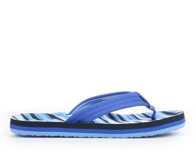 Boys' Reef Little Kid & Big Kid Ahi Flip-Flops in Royal Stripe color