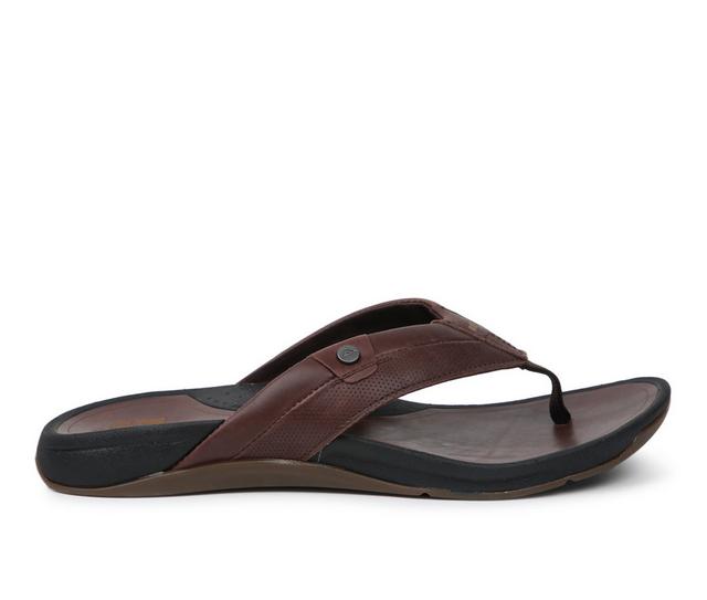 Men's Reef Reef Pacific LE Flip-Flops in Dark Brown color