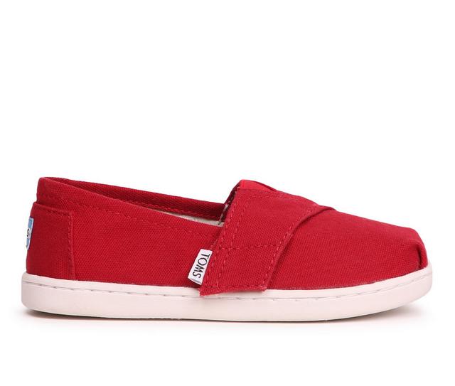 Kids' TOMS Infant & Toddler & Little Kid Alpargata Red Slip-On Shoes in Red color