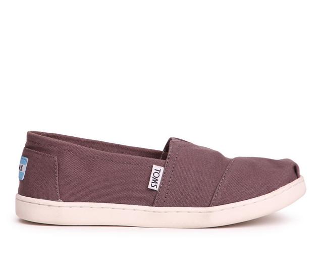 Girls' TOMS Little Kid & Big Kid Alpargata Ash Slip on in Ash color