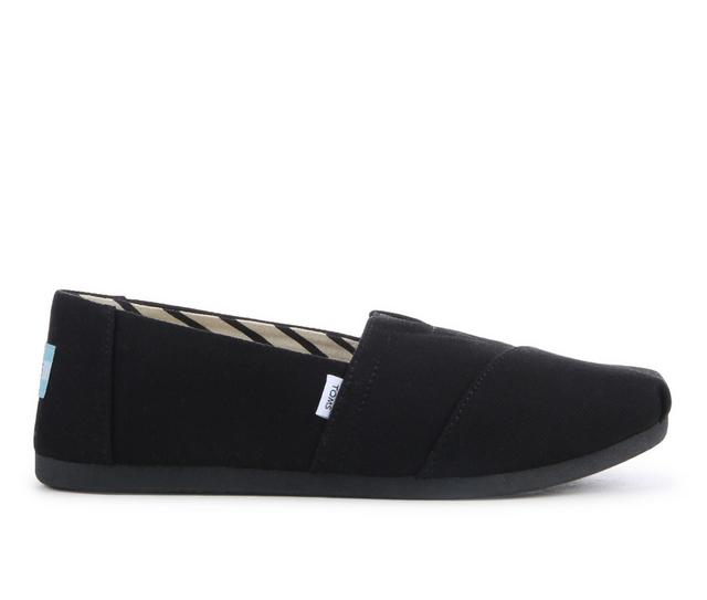 Women's TOMS Alpargata Slip-On Shoes in Black/Black color