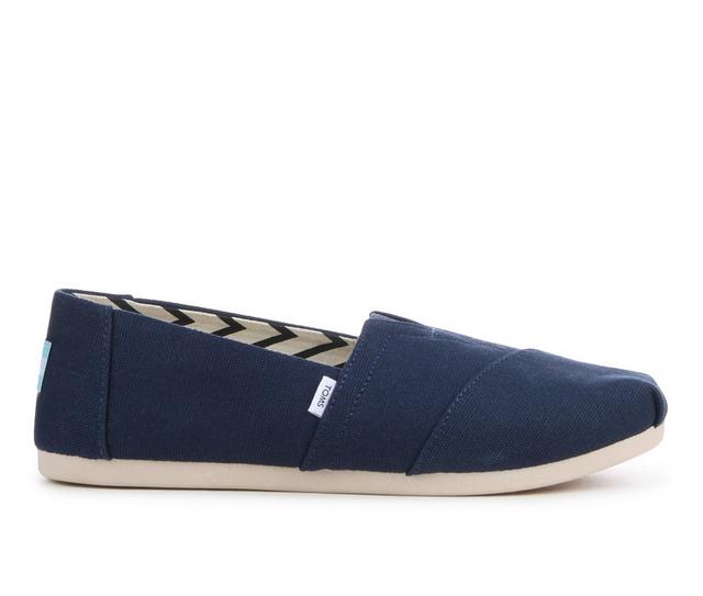 Women's TOMS Alpargata Slip-On Shoes in Navy color